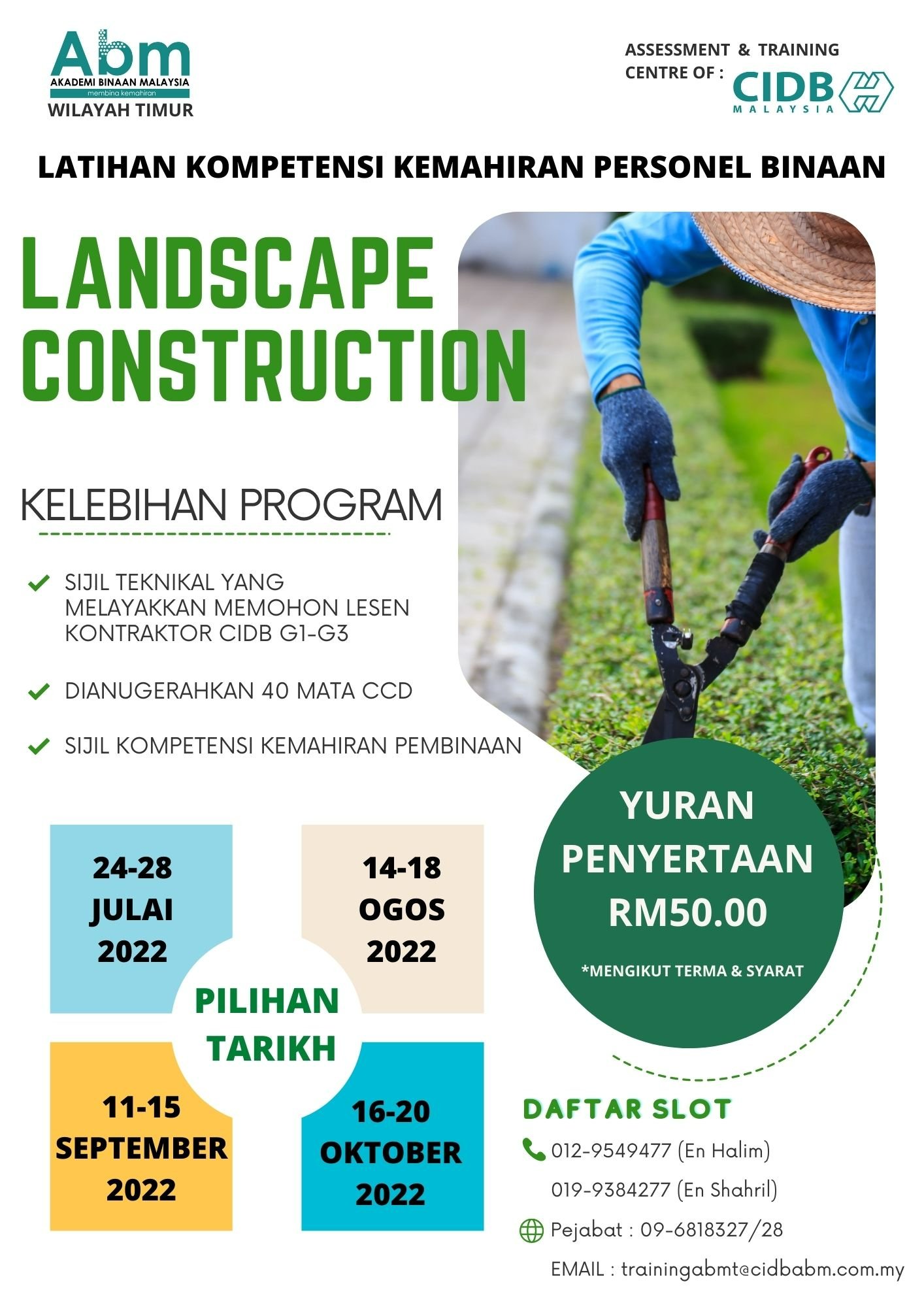 Landscape Construction – Program Personel ABM (Timur) 2022
